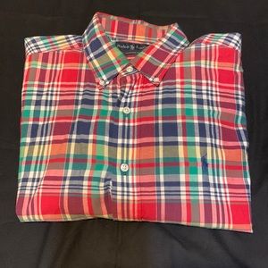 Ralph Lauren Mens plaid shirt sleeve XL shirt